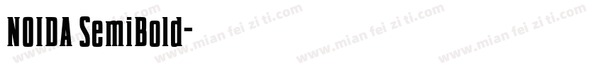 NOIDA SemiBold字体转换